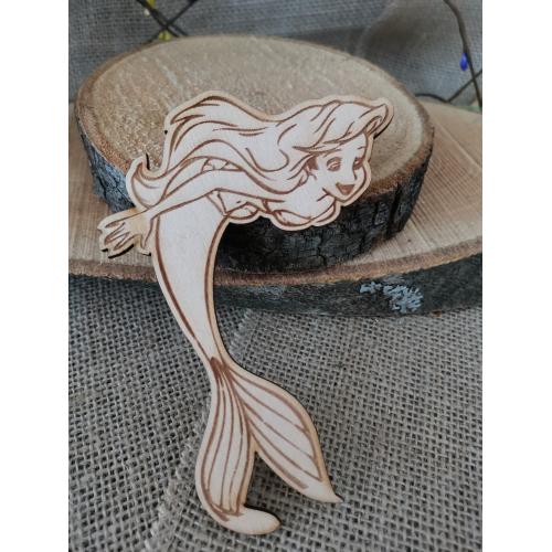 🧜‍♀️ Дървена фигурка „Русалка“ за оцветяване – Магическо забавление за малките творци! 🎨