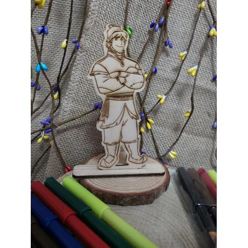 Дървена фигурка за оцветяване "Кристоф" + цветни флумастери! 🎨