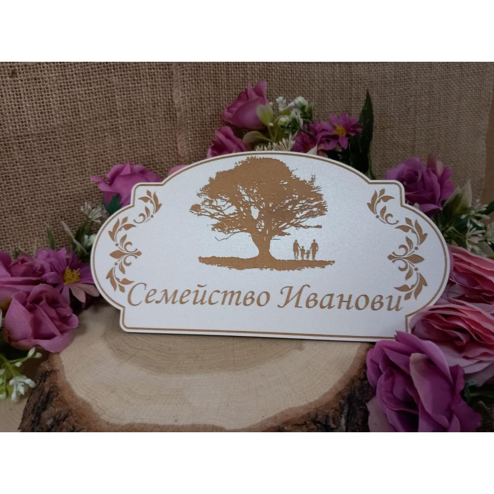 🏡 Персонализирана табела за врата – Елегантен семеен акцент за вашия дом
