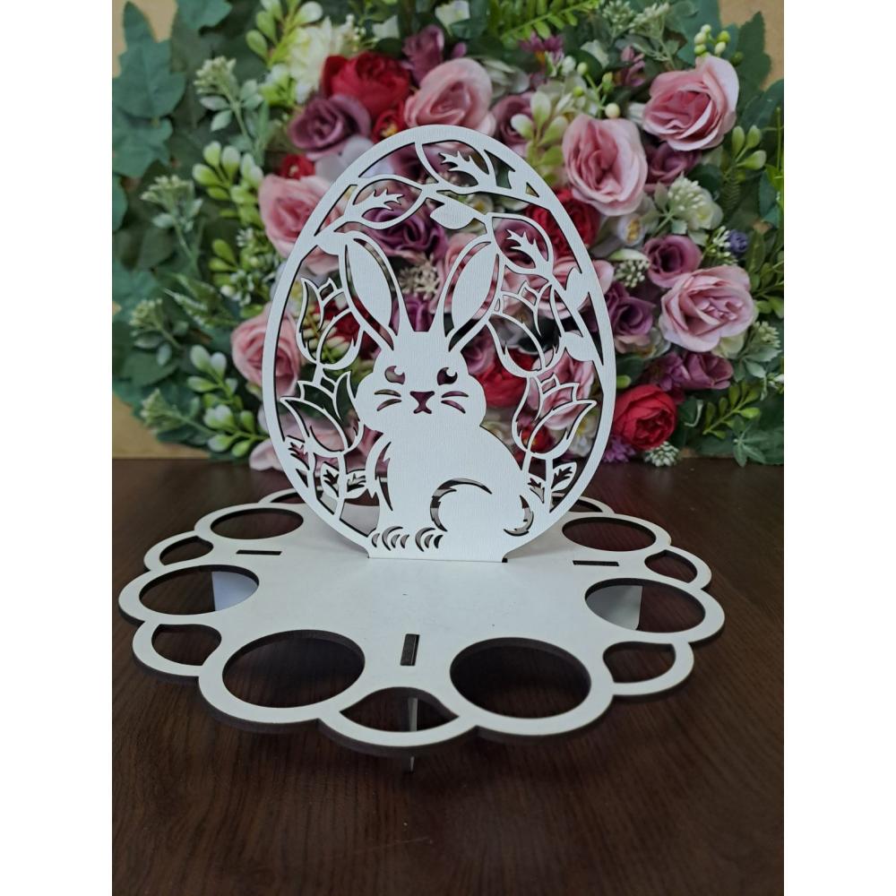 🌸 Великденска поставка за яйца с декорация - Заек 🐰🥚
