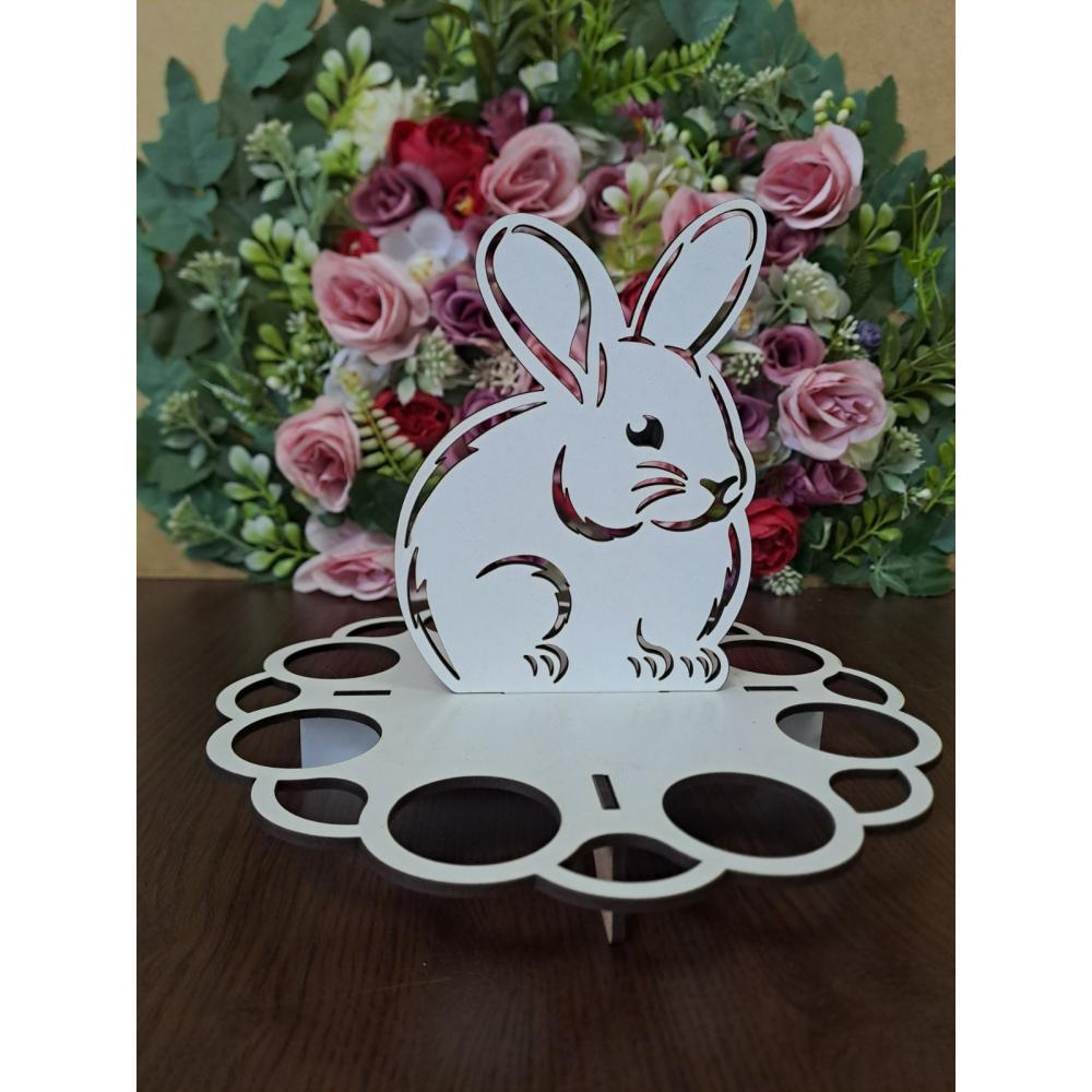 🌸 Великденска поставка за яйца с декорация - Заек 🐰🥚